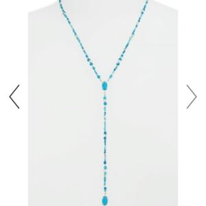 Kendra Scott "Bethany" Turquoise Y Drop Necklace with Gold Accents